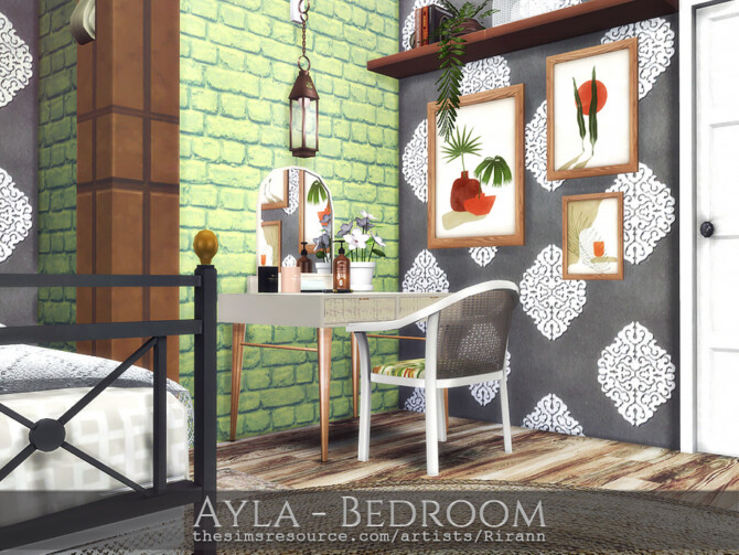 Sims 4 Ayla Bedroom by Rirann at TSR
