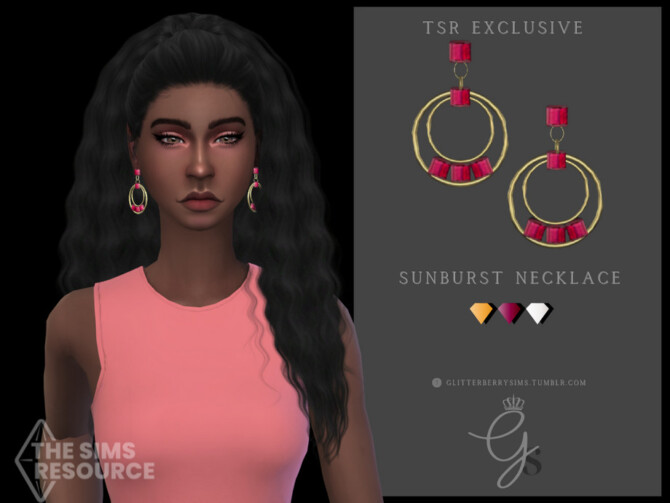 Sims 4 Royal Hoop Earrings by Glitterberryfly at TSR