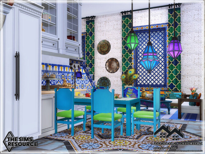 Sims 4 MARSALA Kitchen by marychabb at TSR