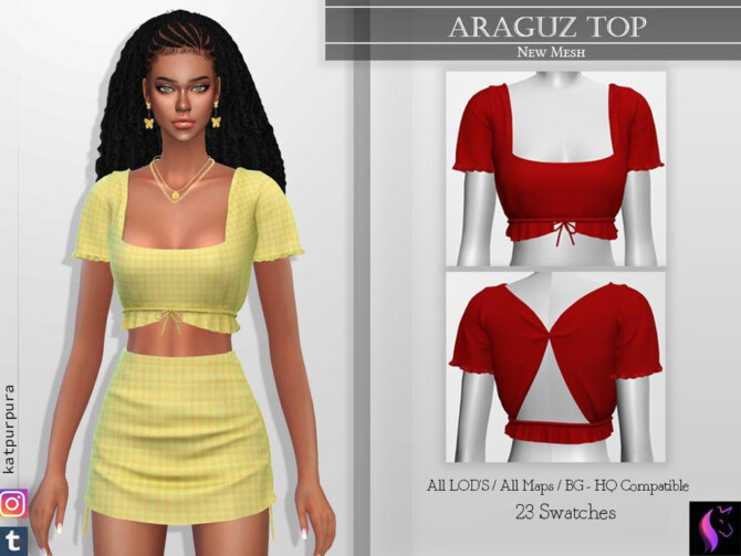 Araguz Top by KaTPurpura at TSR » Sims 4 Updates