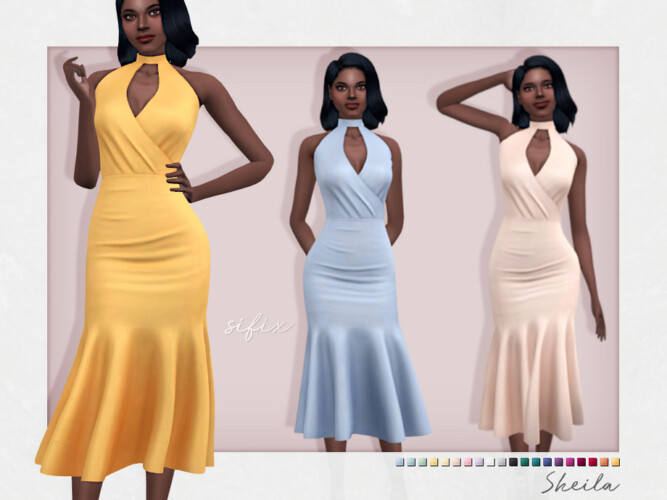 Sheila Dress by Sifix at TSR » Sims 4 Updates
