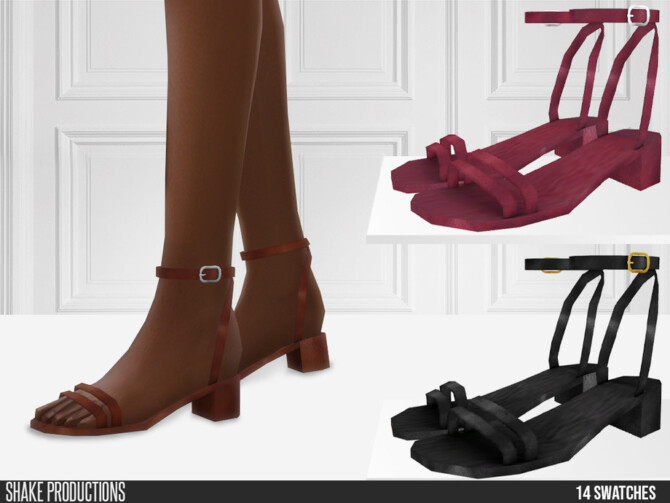Sims 4 700 Leather Sandals by ShakeProductions at TSR