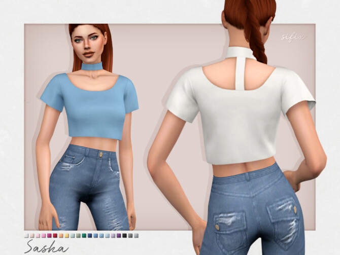 Sims 4 Sasha Top by Sifix at TSR