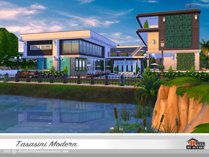 Sims 4 Tasasini Modern House by autaki at TSR