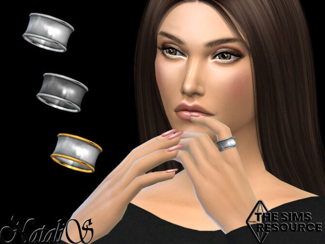 Sims 4 Concave wide ring index left by NataliS at TSR