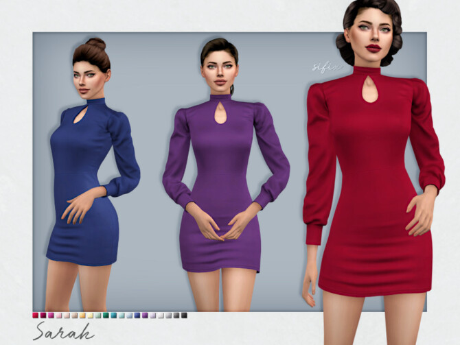 Sims 4 Sarah Dress by Sifix at TSR