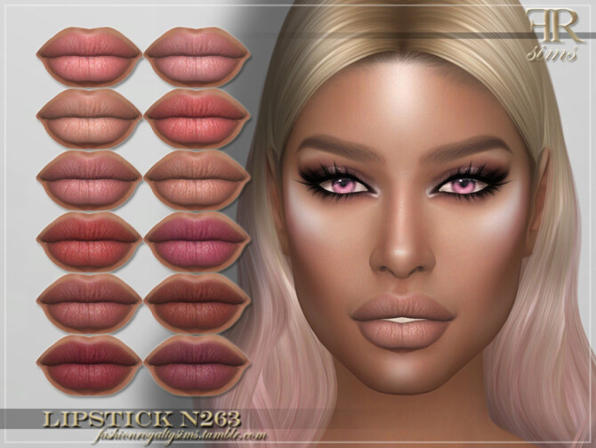 Sims 4 FRS Lipstick N263 by FashionRoyaltySims at TSR