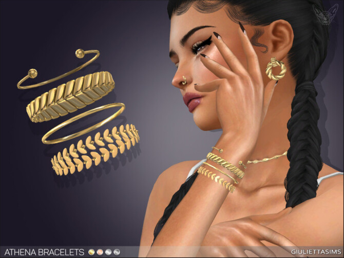 Sims 4 Athena Bracelet Set (right wrist) by feyona at TSR