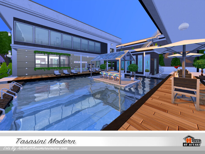 Sims 4 Tasasini Modern House by autaki at TSR