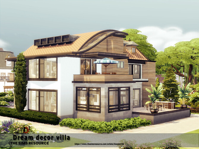 Sims 4 Dream decor villa by Danuta720 at TSR