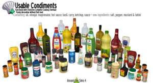 Usable Condiments at Around the Sims 4