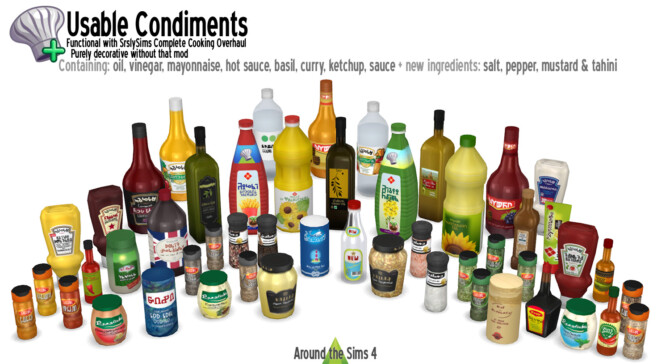 Sims 4 Usable Condiments at Around the Sims 4