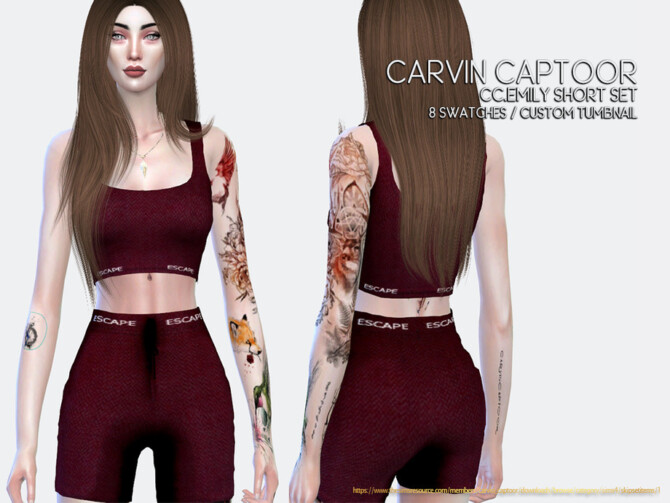 Sims 4 Emily Short by carvin captoor at TSR