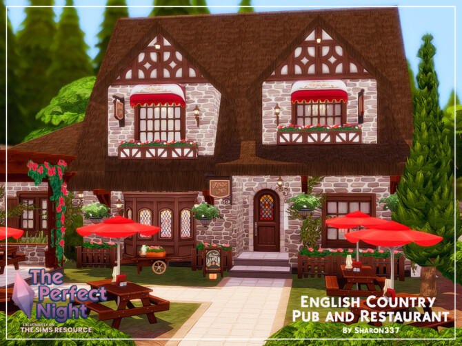 Sims 4 English Country Pub by sharon337 at TSR