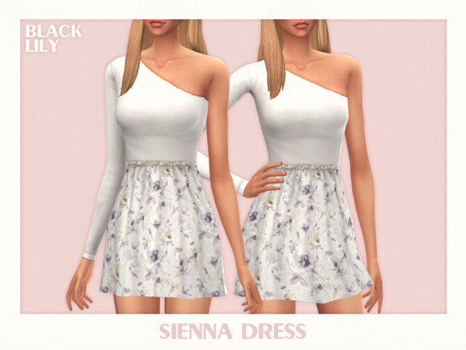 Sims 4 Sienna Dress by Black Lily at TSR