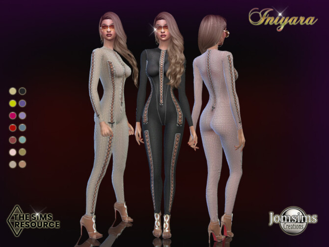 Sims 4 Iniyara jumpsuit by jomsims at TSR