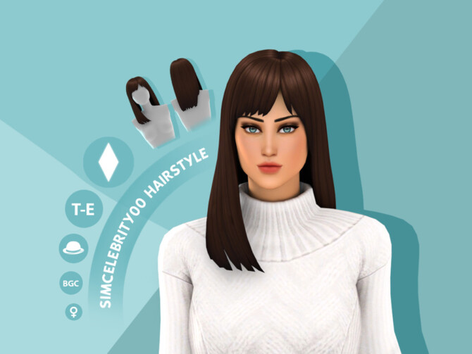 Sims 4 Dakota Hairstyle by simcelebrity00 at TSR