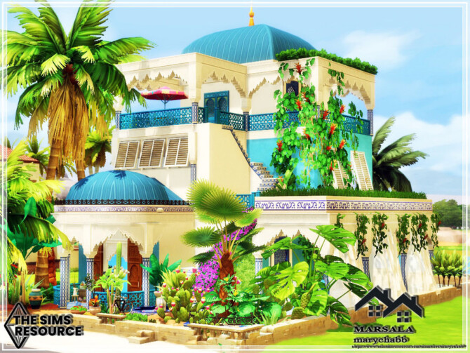 Sims 4 MARSALA house by marychabb at TSR