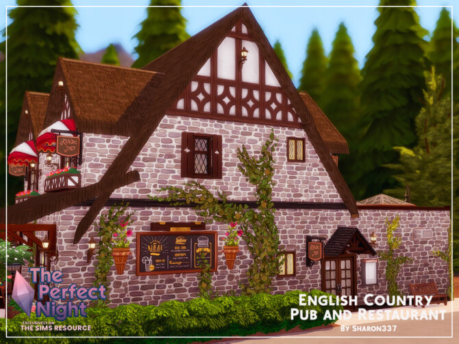 Sims 4 English Country Pub by sharon337 at TSR