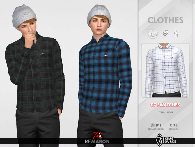 Sims 4 Formal Shirt 05 for Male Sim by remaron at TSR