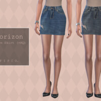 Horizon Denim Skirt By Pipco