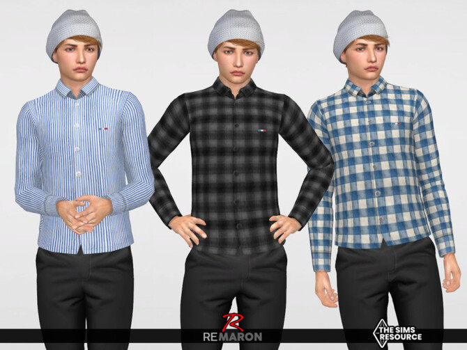 Sims 4 Formal Shirt 05 for Male Sim by remaron at TSR