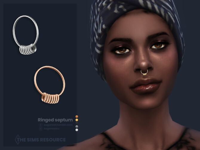 Ringed septum by sugar owl at TSR » Sims 4 Updates