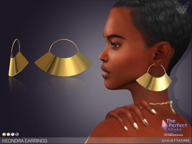 Sims 4 The Perfect Night Keondra Earrings by feyona at TSR