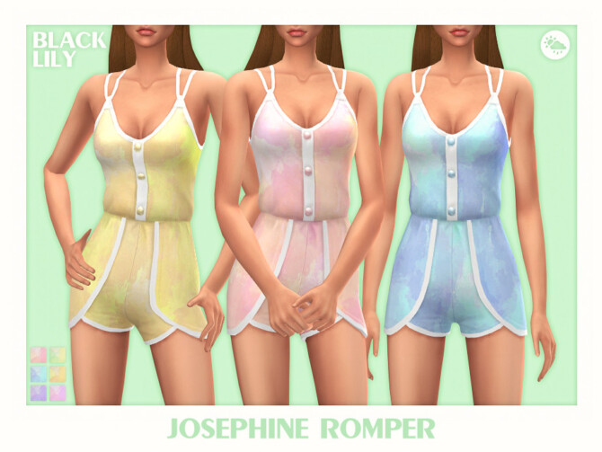 Sims 4 Josephine Romper by Black Lily at TSR