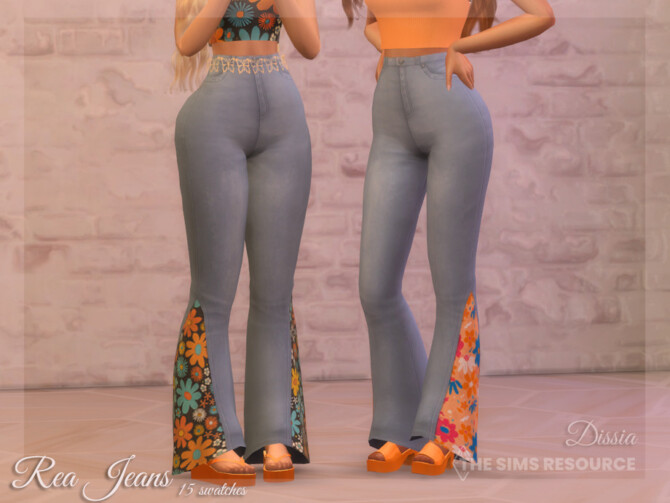 Sims 4 Rea Jeans by Dissia at TSR
