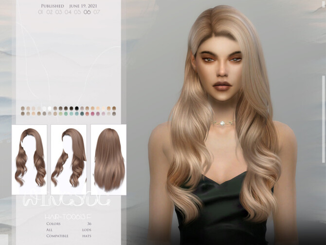 Sims 4 WINGS TO0613 hair by wingssims at TSR