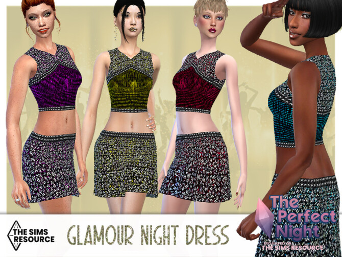 Sims 4 The Perfect Night Glamour Dress by Pelineldis at TSR
