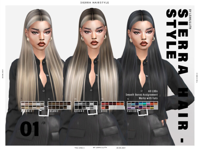 Sims 4 Sierra Hairstyle by LeahLillith at TSR