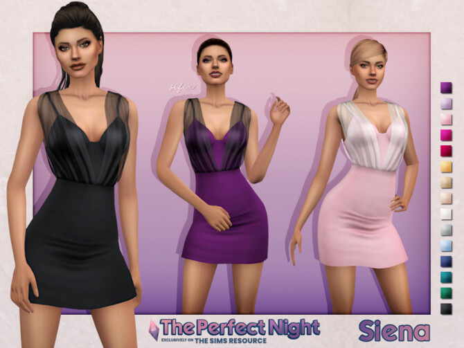 Sims 4 Siena Dress by Sifix at TSR