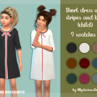 Short Dress With Stripes And Bow (child) By Mysteriousoo