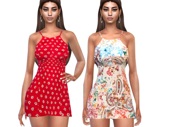 Sims 4 Summer Floral Dresses by Saliwa at TSR