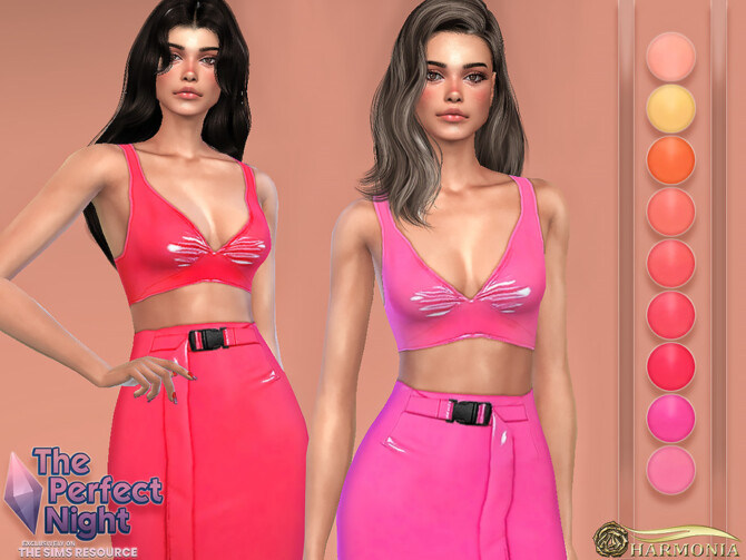 Sims 4 Sugared Vinly Crop Top by Harmonia at TSR