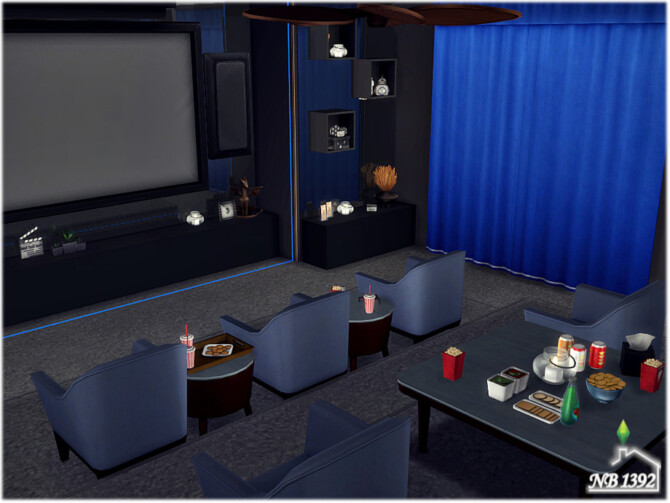 Sims 4 The Perfect Night Home Cinema by nobody1392 at TSR