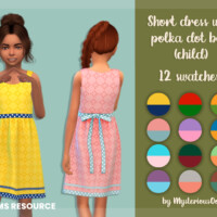 Short Dress With Polka Dot Bow (child) By Mysteriousoo