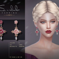 Flower Earrings 202114 By S-club Ll