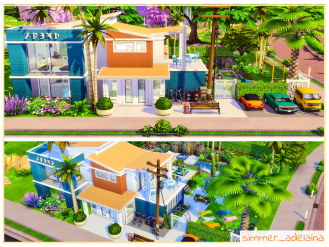 Sims 4 Mid Century Public Pool by simmer adelaina at TSR