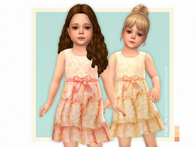 Sims 4 Valentina Dress by lillka at TSR