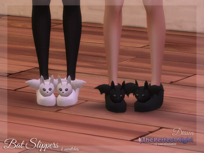 Sims 4 The Perfect Night Bat Slippers by Dissia at TSR