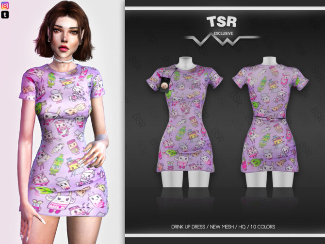 Sims 4 Drink Up Dress BD484 by busra tr at TSR