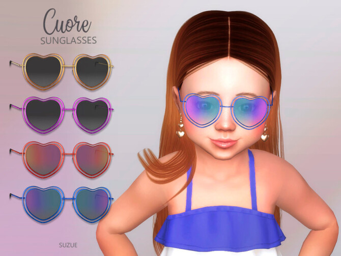 Sims 4 Cuore Sunglasses Toddler by Suzue at TSR