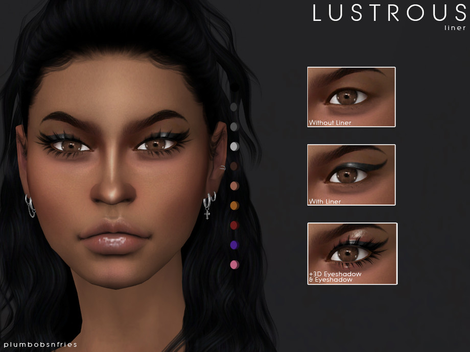 LUSTROUS eyeliner by Plumbobs n Fries at TSR » Sims 4 Updates