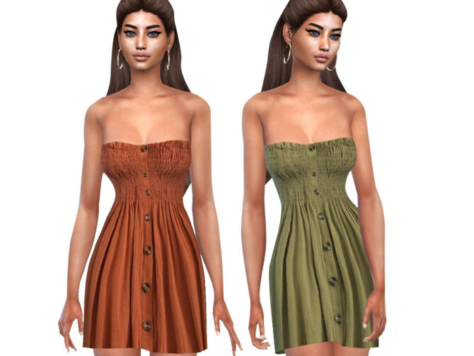 Sims 4 Smocked Summer Dresses by Saliwa at TSR
