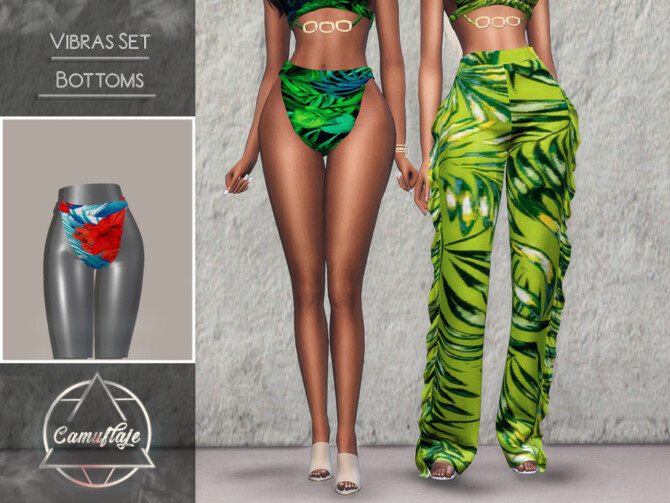 Sims 4 Vibras Set Swimsuit Bottoms by Camuflaje at TSR