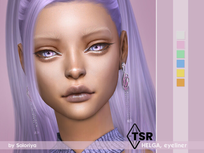 Sims 4 Eyeliner Helga by soloriya at TSR