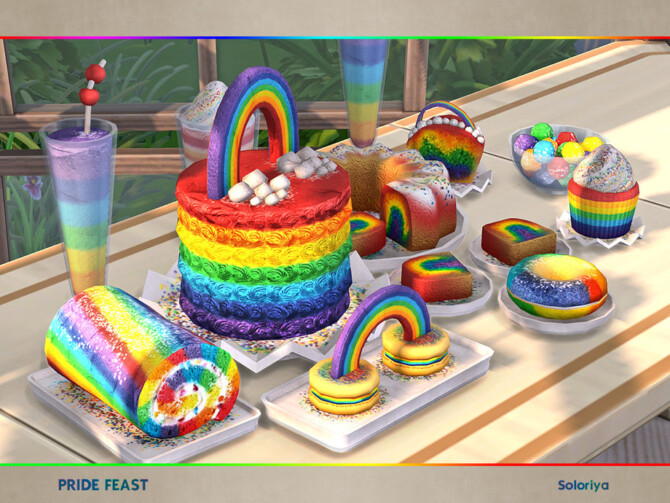 Sims 4 Pride Feast by soloriya at TSR